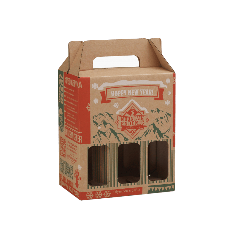 Упаковка с ручкой для бутылок