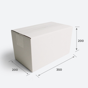 Картонная коробка 350х200х200 Т23 C Белый 0201