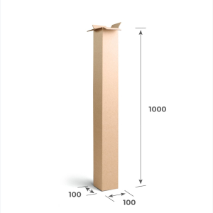 Картонный тубус 100х100х1000 Т23 B Бурый 0201