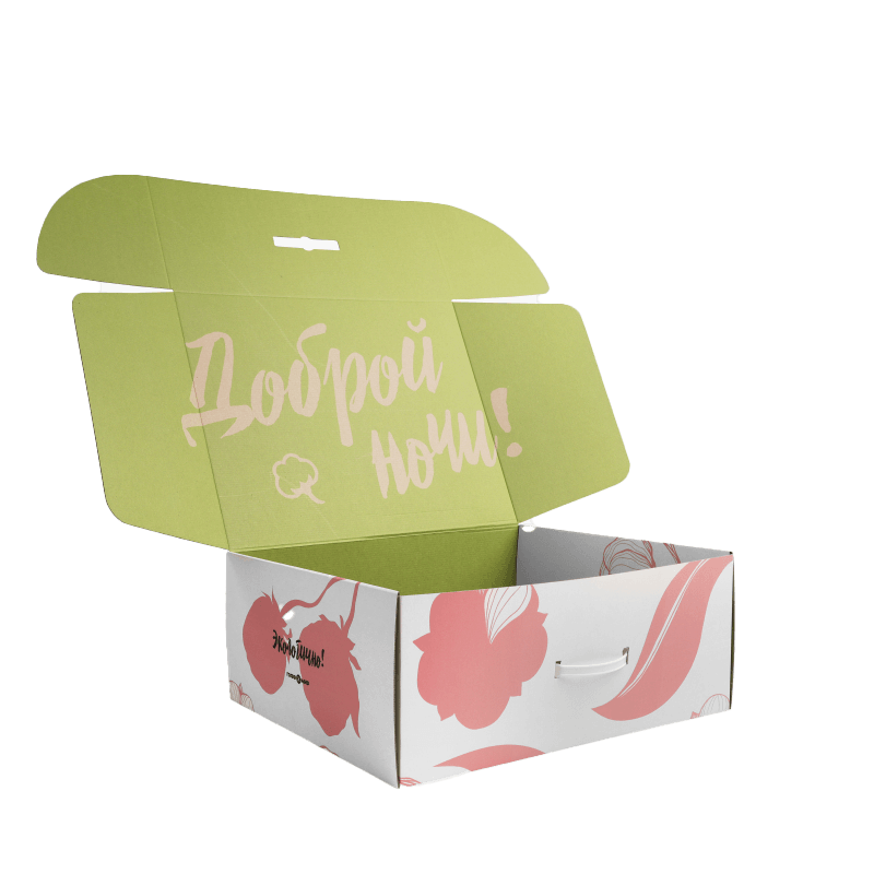 Коробка с ручкой под комплект постельного белья