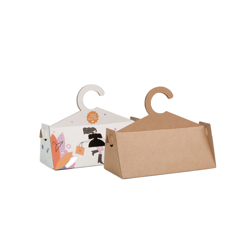 Картонная вешалка для упаковки одежды