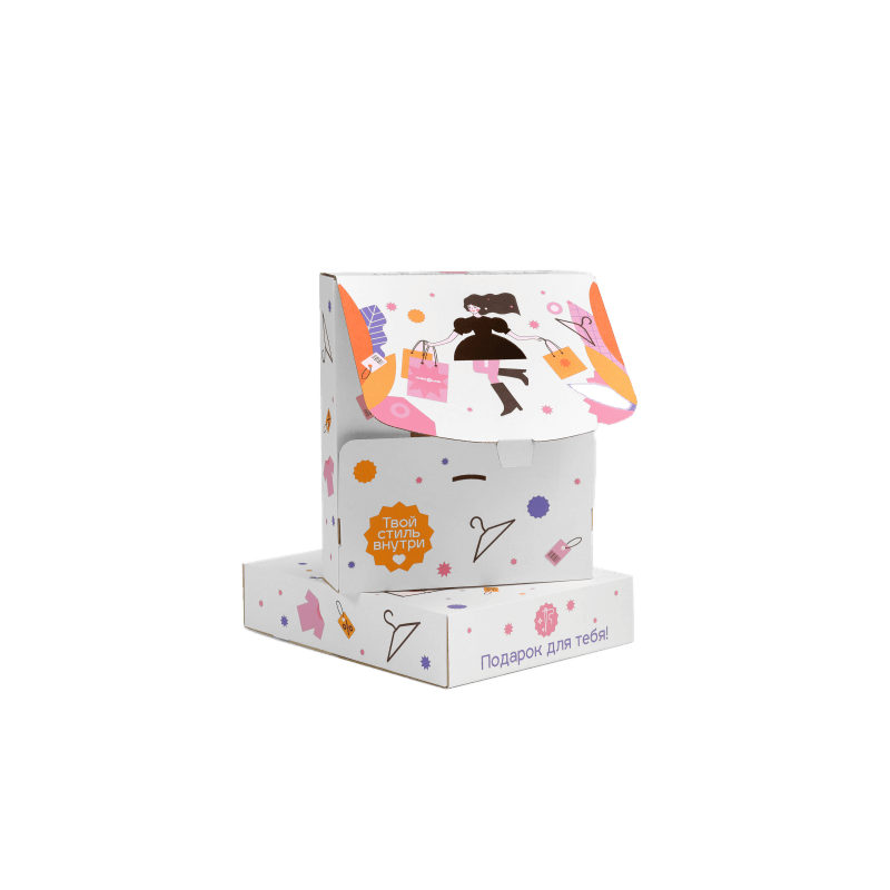 Коробка для футболки с вырубным окошком