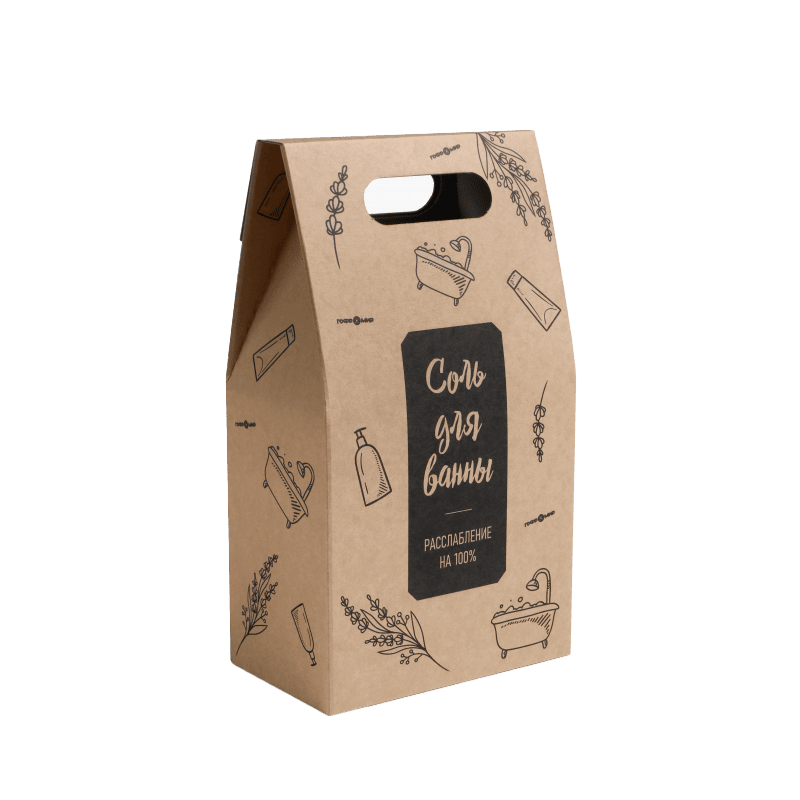 Упаковка с ручкой под соль для ванн