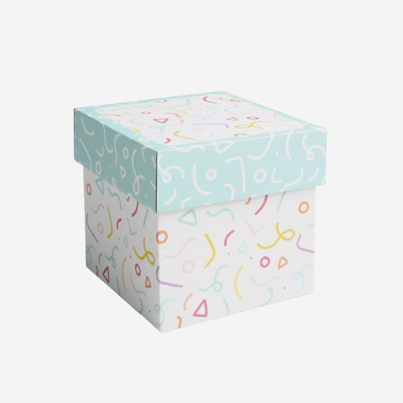 Праздничная коробка с печатью