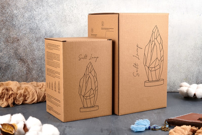 Картонная коробка под соляную лампу