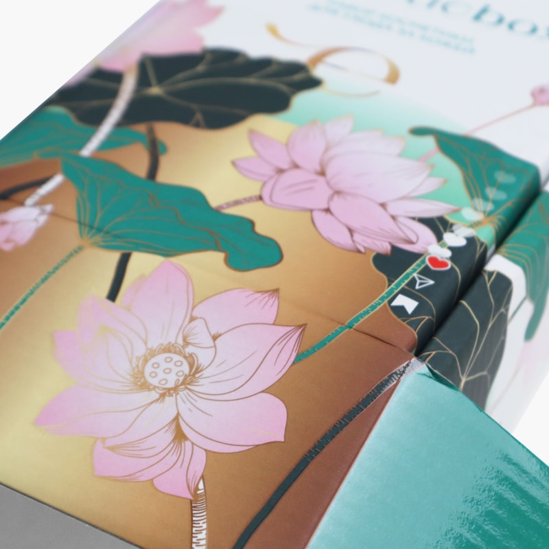 Сочетание ламинации и УФ-лака на примере коробки для косметики