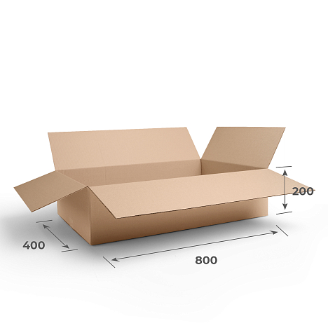 Картонная коробка 800х400х200 Т24 B Бурый 0201