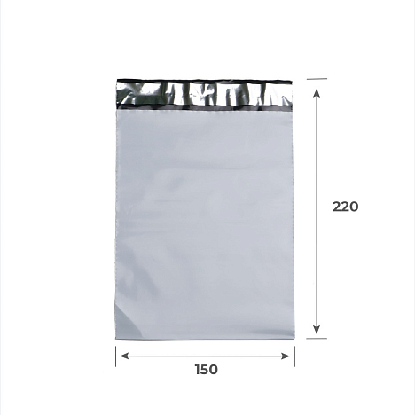 Курьер-пакет 150х220+30, 50 мкм, без печати, без кармана