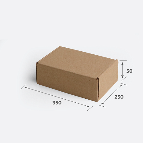Картонная коробка 350х250х50 Т11 E Бурый 0427