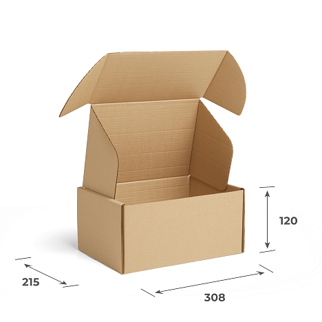 Гофрокороб 308х215х120 Т24 B Белый 0427