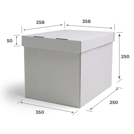 Крышка 358х258х50 Т24 B Белый (к коробу ЦБ-00070560)