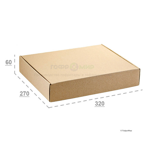 Картонная коробка 320х270х60 Т11 Е Бурый 0427