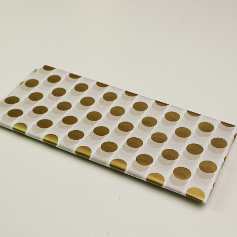 Бумага Тишью 50х66 с рисунком "Горох" в листах золото (10шт)