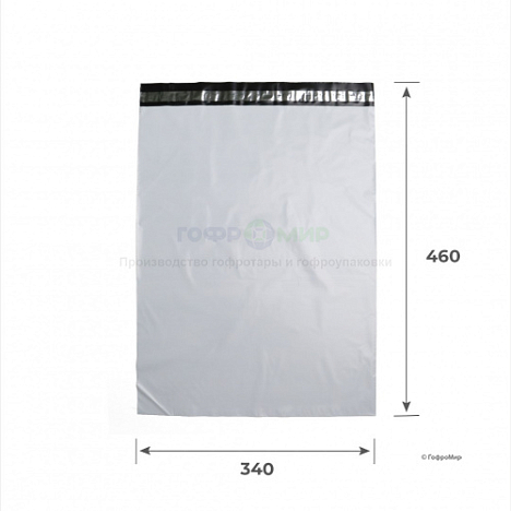 Курьер-пакет 340х460+40, 50 мкм, без печати, без кармана