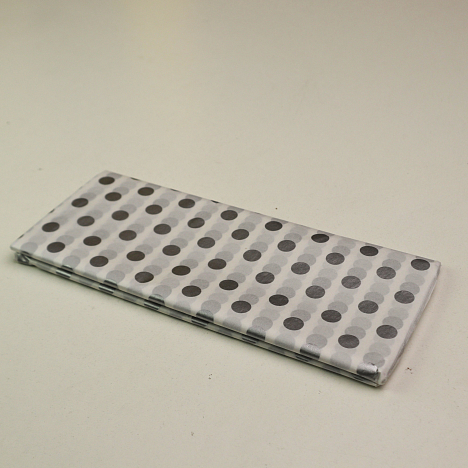 Бумага Тишью 50х66 с рисунком "Горошек" в листах серебро (10шт)