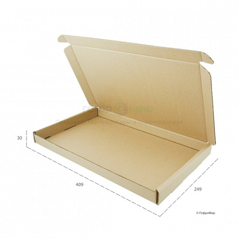 Гофрокороб 409х249х30 Т23 B Бурый фефко 0427