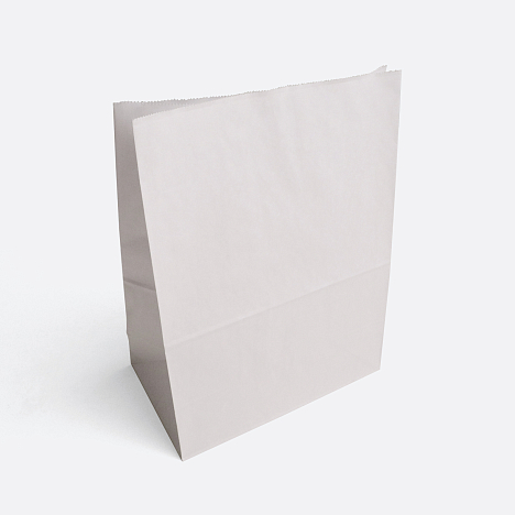 Пакет бумажный 260х150х340 мм, прямоугольное дно, белый, 70 гр/м