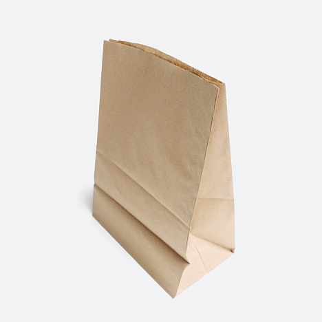 Пакет бумажный 260х150х340 мм, прямоугольное дно, бурый, 70 гр/м