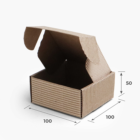 Картонная коробка 100х100х50 Д E Бурый 0427