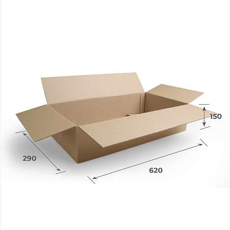 Картонная коробка 620х290х150 Т23 B Бурый 0201