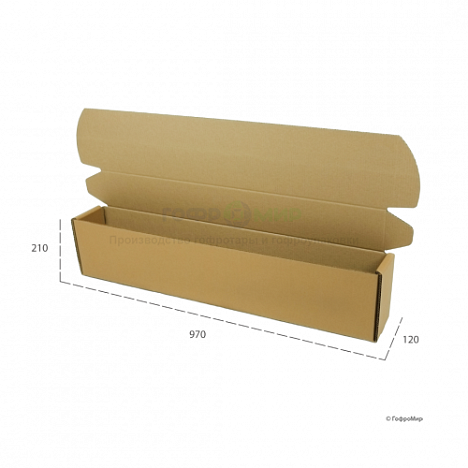 Картонная коробка 970х120х210 П32 Бурый 0427