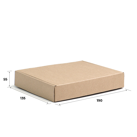 Картонная коробка 190х135х55 Т11 Е Бурый 0427