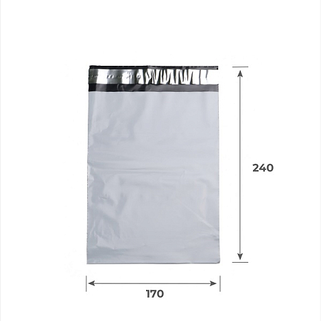 Курьер-пакет 170х240+40, 50 мкм, без печати, без кармана