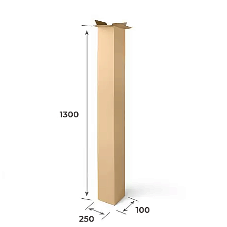 Картонный тубус 250х100х1300 Т24 B Бурый 0201