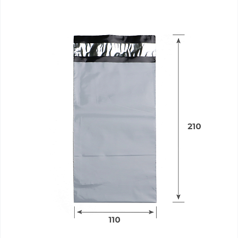 Курьер-пакет110х210+40, 50 мкм, без печати, без кармана