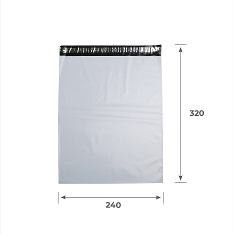 Курьер-пакет 240х320+40, 50 мкм, без печати, без кармана